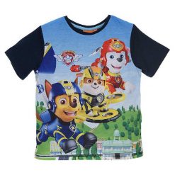 T-shirty chłopięce z nadrukiem: Koszulka „Paw Patrol” w kolorze granatowym