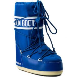 Śniegowce MOON BOOT - Nylon 14004400075 M Blu Elettrico. Niebieskie kozaki dziewczęce Moon Boot, bez zapięcia. W wyprzedaży za 249,00 zł.