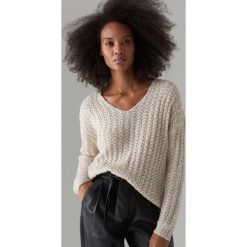 Sweter z domieszką wełny - Kremowy. Białe swetry damskie Mohito, s, bez wzorów, z wełny, bez rękawów, bez kaptura. Za 139,99 zł.