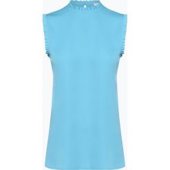 Calvin Klein - Damska bluzka bez rękawów, niebieski. Niebieskie bluzki damskie Calvin Klein, bez wzorów, eleganckie, z falbankami, bez rękawów. Za 249,95 zł.