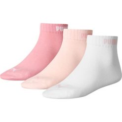 Puma 3-pack Skarpetki Różowy Biały Beżowy. Różowe skarpetki damskie Puma, bez wzorów, z elastanu. Za 33,95 zł.