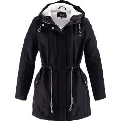 Kurtka parka z podszewką z polaru bonprix czarny. Czarne kurtki damskie marki bonprix, z denimu. Za 169,99 zł.