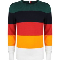 Tommy Hilfiger Sweter"Colourblock C". Swetry męskie w kolorowe wzory, z dzianiny, z okrągłym kołnierzem. Za 299,00 zł.