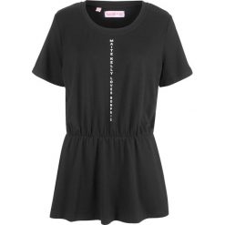 Bluza z rękawami 1/2 z kolekcji Maite Kelly bonprix czarno-biały z nadrukiem. Czarne bluzy damskie bonprix, z nadrukiem, bez rękawów, bez kaptura. Za 74,99 zł.