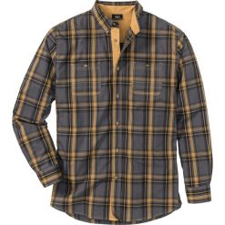 Koszula z długim rękawem w kratę bonprix szary łupkowy. Szare koszule męskie bonprix, xxl, bez wzorów, bez kołnierzyka, z długim rękawem. Za 84,99 zł.