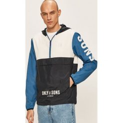 Only & Sons - Kurtka. Czerwone płaszcze męskie Only & Sons, s, bez wzorów, z poliesteru, krótkie, z kapturem. Za 129,90 zł.