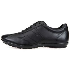 Geox Tenisówki Męskie Uomo Symbol 44 Czarne. Czarne trampki męskie Geox, bez wzorów, bez zapięcia. W wyprzedaży za 365,00 zł.