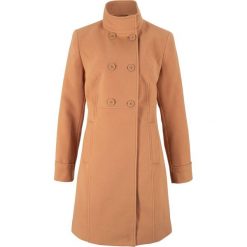 Płaszcz bonprix kremowy beżowy. Pomarańczowe płaszcze damskie bonprix. Za 189,99 zł.