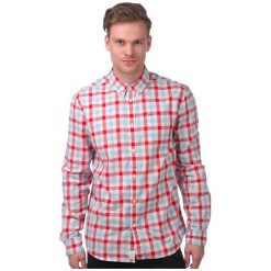 Pepe Jeans Koszula Męska Bird L Czerwony. Czerwone koszule męskie Pepe Jeans, m, bez wzorów, z jeansu, bez kołnierzyka, bez rękawów. W wyprzedaży za 171,00 zł.