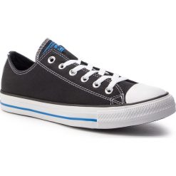 Trampki CONVERSE - Ctas Ox 164414C Black/Totally Blue. Czarne półbuty męskie Converse, bez wzorów, z gumy, sportowe, bez zapięcia. W wyprzedaży za 199,00 zł.