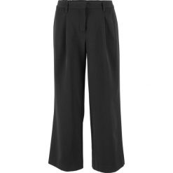 Spodnie ze stretchem 7/8 WIDE bonprix czarny. Czarne spodnie damskie bonprix. Za 69,99 zł.