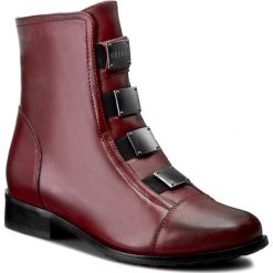 Botki damskie lity: Botki EKSBUT - 64-3520-B32-1G Bordo Polar