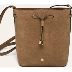 Lauren Ralph Lauren - Torebka skórzana. Kuferki damskie Lauren Ralph Lauren, w paski, z poliesteru, casualowe, na ramię, małe, zamszowe, bez dodatków. W wyprzedaży za 749,90 zł.