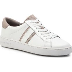 Sneakersy MICHAEL MICHAEL KORS - Irving Stripe Lace Up 43T9IRFS3L Opt/Pgrey. Białe półbuty damskie MICHAEL Michael Kors, z zamszu. W wyprzedaży za 519,00 zł.