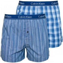 Calvin Klein bokserki męskie podwójne opakowanie XL niebieskie. Niebieskie bokserki męskie Calvin Klein, bez wzorów, z bawełny. Za 169,00 zł.