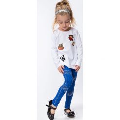 Legginsy z dżetami chabrowe DZ6016. Niebieskie legginsy dziewczęce marki Fasardi. Za 29,00 zł.
