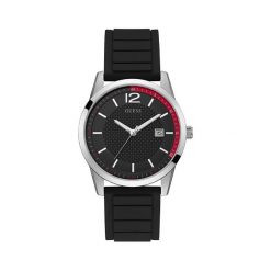 Zegarek GUESS - Perry W0991G1 BLACK/SILVER TONE. Czarne zegarki męskie Guess. W wyprzedaży za 299,00 zł.
