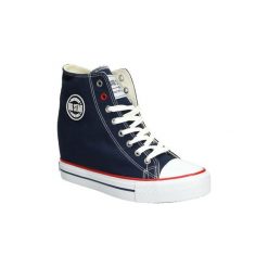 Trampki i tenisówki damskie: Buty Big Star Trampki sznurowane na koturnie U27490