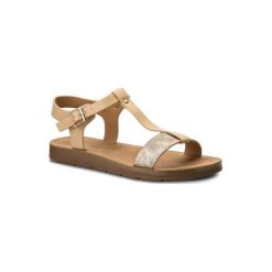 BASSANO WSL996-3 Beżowy. Brązowe sandały damskie Bassano, bez wzorów, ze skóry ekologicznej, bez obcasa, bez zapięcia. Za 49,99 zł.