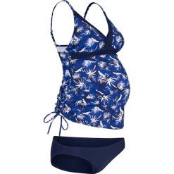 Tankini ciążowe (2 części) bonprix niebieski z nadrukiem. Niebieskie stroje kąpielowe ciążowe bonprix, z nadrukiem. Za 109,99 zł.