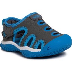 Sandały KEEN - Stingray 1022743 Magnet/Brilliant Blue. Szare sandały chłopięce Keen, ze skóry ekologicznej, bez zapięcia. Za 169,00 zł.