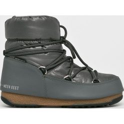 Moon Boot - Śniegowce Low Nylon Wp. Szare śniegowce damskie marki Moon Boot, z nylonu, na sznurówki. W wyprzedaży za 449,90 zł.