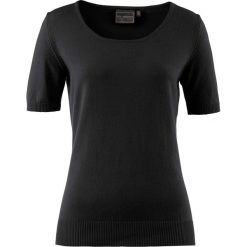 Swetry klasyczne damskie: Sweter, krótki rękaw bonprix czarny