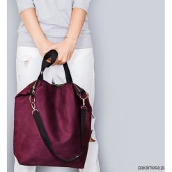 Torba Simple burgund. Czerwone torebki klasyczne damskie Pakamera, w paski, na ramię, bez dodatków. Za 165,00 zł.