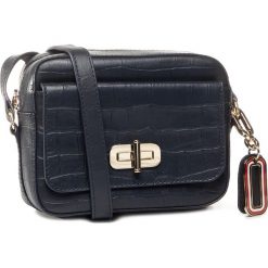 Torebka TOMMY HILFIGER - Canvas Mix Camera Bag Croco AW0AW07936 CJM. Niebieskie listonoszki damskie TOMMY HILFIGER, bez wzorów, ze skóry, wizytowe, bez dodatków. Za 1049,00 zł.