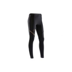 Legginsy do biegania KIPRUN WARM damskie. Czarne legginsy damskie do biegania marki KALENJI, l, z elastanu. Za 119,99 zł.