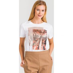 T-SHIRT PLACIDO SPORTMAX CODE. Białe t-shirty damskie Sportmax Code, xs, z nadrukiem, z bawełny, z okrągłym kołnierzem. Za 509,00 zł.