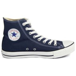 Converse Trampki Chuck Taylor All Star Hi Navy 36,5. Niebieskie buty sportowe damskie Converse, bez wzorów, z tkaniny, za kostkę, bez zapięcia. W wyprzedaży za 239,00 zł.