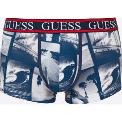 Guess Jeans - Bokserki. Niebieskie bokserki męskie marki Guess Jeans, z aplikacjami, z elastanu. W wyprzedaży za 79,90 zł.