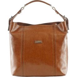 Torebki klasyczne damskie: Skórzana torebka w kolorze jasnobrązowym – (S)42 x (W)34 x (G)13 cm