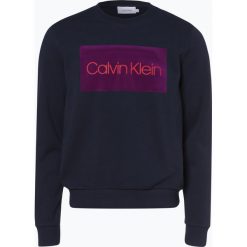 Calvin Klein - Męska bluza nierozpinana, niebieski. Niebieskie bluzy męskie Calvin Klein, xl, z nadrukiem, bez kołnierzyka, bez rękawów, bez kaptura. Za 449,95 zł.