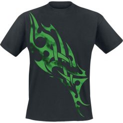 T-shirty męskie: Green Smoky Tribal T-Shirt czarny