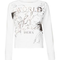 Bluza DEHA DANCE. Białe bluzy damskie Deha, z nadrukiem, z bawełny. W wyprzedaży za 266,00 zł.