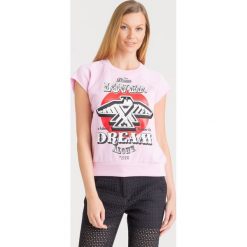 BLUZA PINKO JEAN. Różowe bluzy damskie Pinko, s, z nadrukiem, z bawełny. Za 415,00 zł.