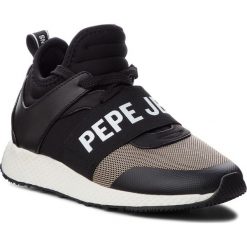 Sneakersy PEPE JEANS - Koko Logo PLS30741 Black 999. Czarne półbuty damskie Pepe Jeans, z jeansu. W wyprzedaży za 209,00 zł.