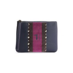 Torebki wieczorowe Trussardi 75B00213 / Blondie Stud Pochette. Niebieskie torebki klasyczne damskie Trussardi, bez wzorów, wizytowe, bez dodatków. Za 289,00 zł.