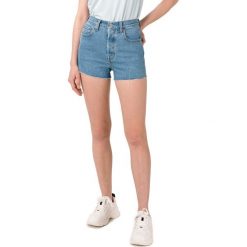 Levi's Ribcage Szorty Niebieski. Niebieskie szorty damskie Levi's®, s, bez wzorów, z elastanu. Za 240,95 zł.
