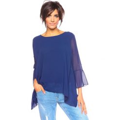T-shirty damskie: Koszulka „Levia” w kolorze granatowym