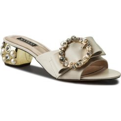 Klapki damskie: Klapki SCA’VIOLA – F-46 Beige