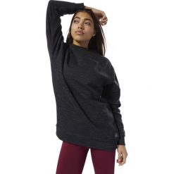 EL MARBLE CREW BLACK. Czarne bluzy damskie marki Reebok, na jesień, bez wzorów, z bawełny, bez rękawów, bez kaptura. Za 139,99 zł.