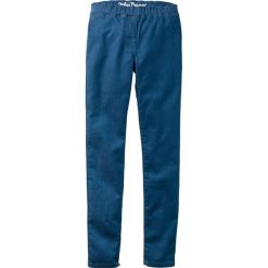Jegginsy bonprix indygo. Niebieskie spodnie dziewczęce bonprix, w paski. Za 49,99 zł.