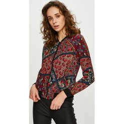Answear - Kurtka bomber Orient Express. Brązowe kurtki damskie ANSWEAR, s, bez wzorów, z elastanu, krótkie, bez kaptura. W wyprzedaży za 99,90 zł.