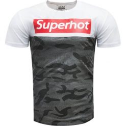Koszulka męska t-shirt moro biały Recea. Białe koszulki męskie Recea, xl, z nadrukiem, z bawełny, klasyczne, bez kołnierzyka, bez rękawów. W wyprzedaży za 29,99 zł.