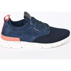 Pepe Jeans - Buty Jayden Tech. Niebieskie buty sportowe męskie marki Pepe Jeans, z jeansu, na sznurówki. W wyprzedaży za 239,90 zł.