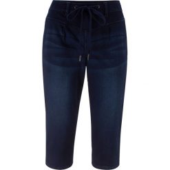 Bermudy dżinsowe Jogger bonprix ciemny denim. Niebieskie jeansy damskie bonprix, bez wzorów, z jeansu. Za 109,99 zł.