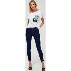Jeansy skinny. Niebieskie jeansy damskie Moodo, s, bez wzorów, z elastanu. Za 99,99 zł.